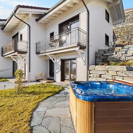 Villa Mitoyenne Proche Des Bains - Villa B4 Saillon Exterior photo